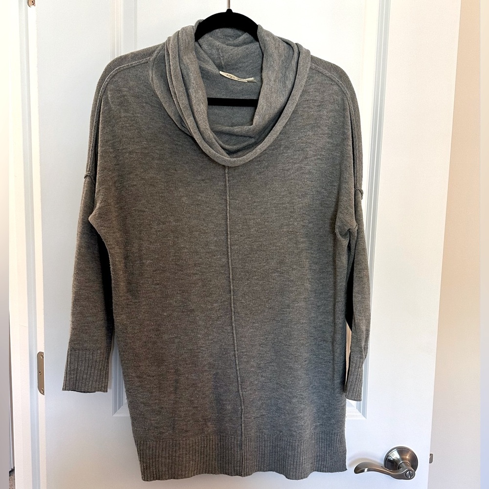 Gray cowl neck sweater